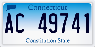 CT license plate AC49741