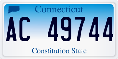 CT license plate AC49744