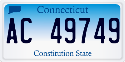 CT license plate AC49749