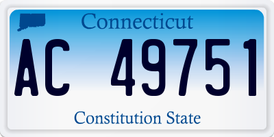 CT license plate AC49751