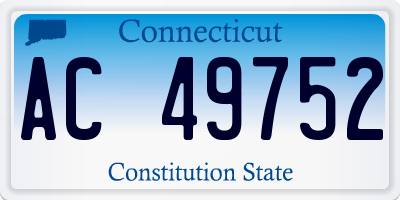 CT license plate AC49752