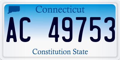 CT license plate AC49753