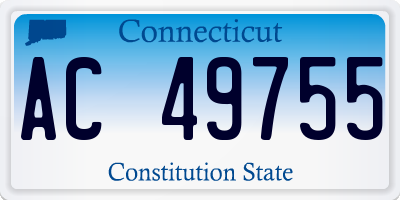 CT license plate AC49755