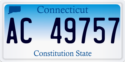 CT license plate AC49757