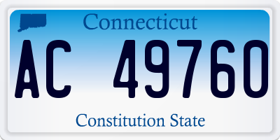 CT license plate AC49760