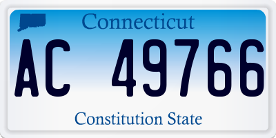 CT license plate AC49766