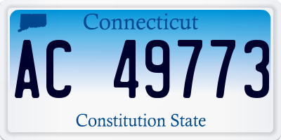 CT license plate AC49773