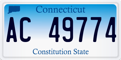 CT license plate AC49774