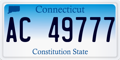 CT license plate AC49777