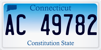 CT license plate AC49782