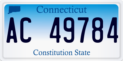 CT license plate AC49784