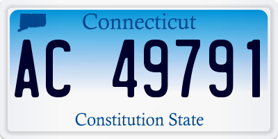 CT license plate AC49791