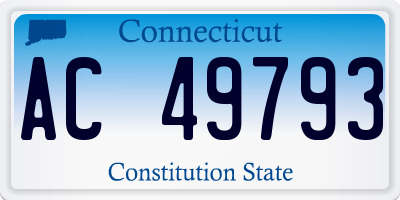 CT license plate AC49793