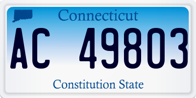 CT license plate AC49803