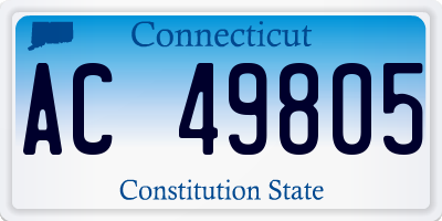 CT license plate AC49805
