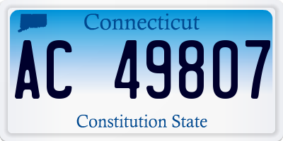 CT license plate AC49807