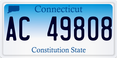 CT license plate AC49808