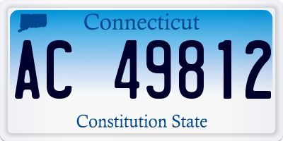 CT license plate AC49812