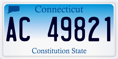 CT license plate AC49821