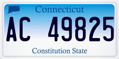 CT license plate AC49825