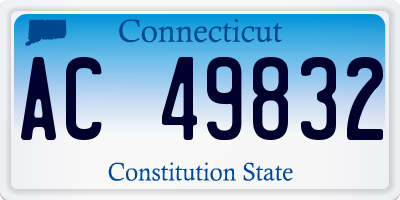 CT license plate AC49832