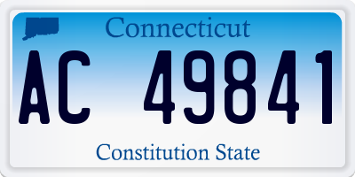 CT license plate AC49841