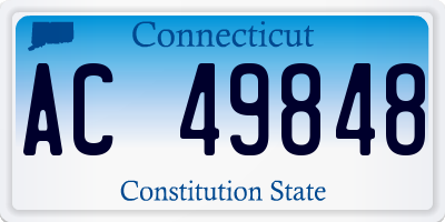 CT license plate AC49848