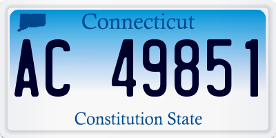 CT license plate AC49851
