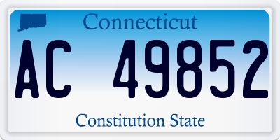 CT license plate AC49852