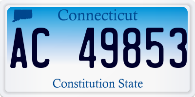 CT license plate AC49853