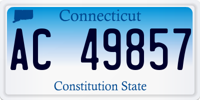 CT license plate AC49857