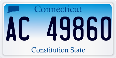 CT license plate AC49860