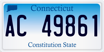 CT license plate AC49861