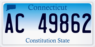 CT license plate AC49862