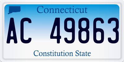 CT license plate AC49863