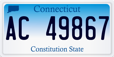 CT license plate AC49867