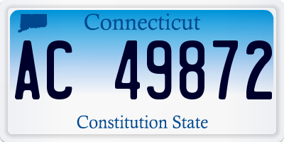 CT license plate AC49872