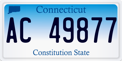 CT license plate AC49877