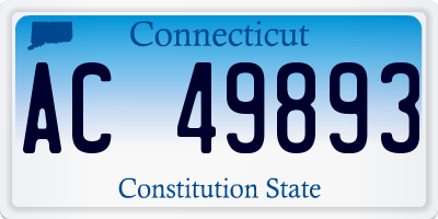 CT license plate AC49893