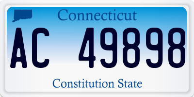 CT license plate AC49898