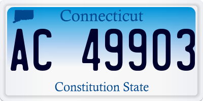 CT license plate AC49903