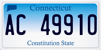 CT license plate AC49910