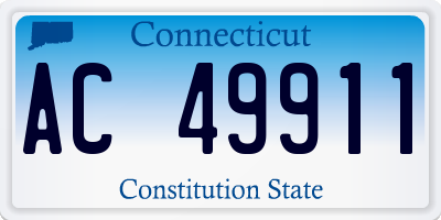 CT license plate AC49911