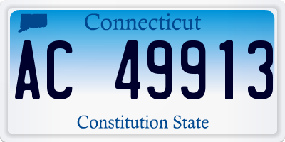 CT license plate AC49913
