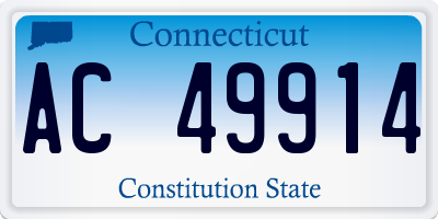 CT license plate AC49914