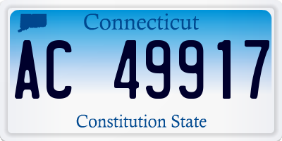 CT license plate AC49917