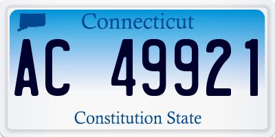 CT license plate AC49921