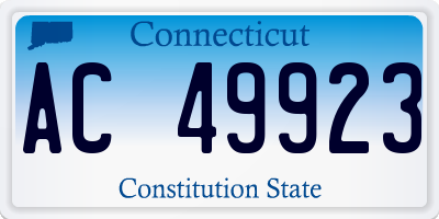 CT license plate AC49923