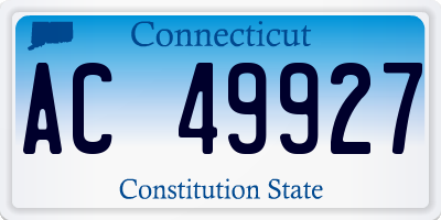 CT license plate AC49927
