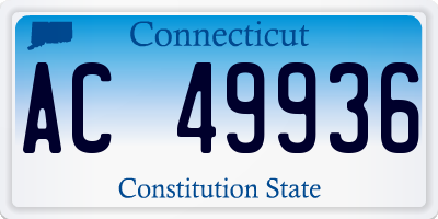 CT license plate AC49936